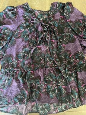 Lane Bryant Blouse, lovely Purple, Blue, Black 30/32